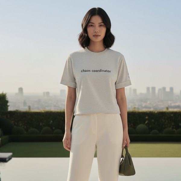 Knit Tee CHAOS COORDINATOR in Bone | Limited #011