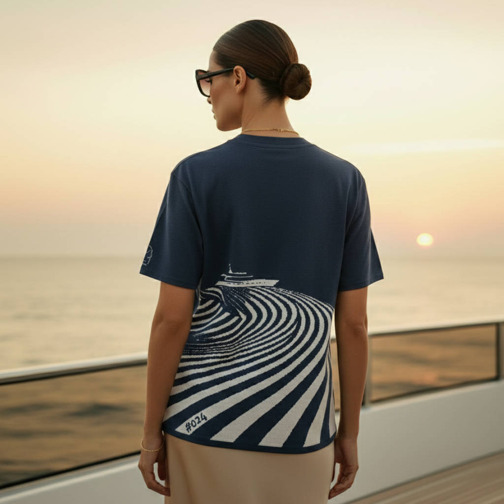 Unisex Knit Tee LIFE DECISIONS in Navy | Limited #024