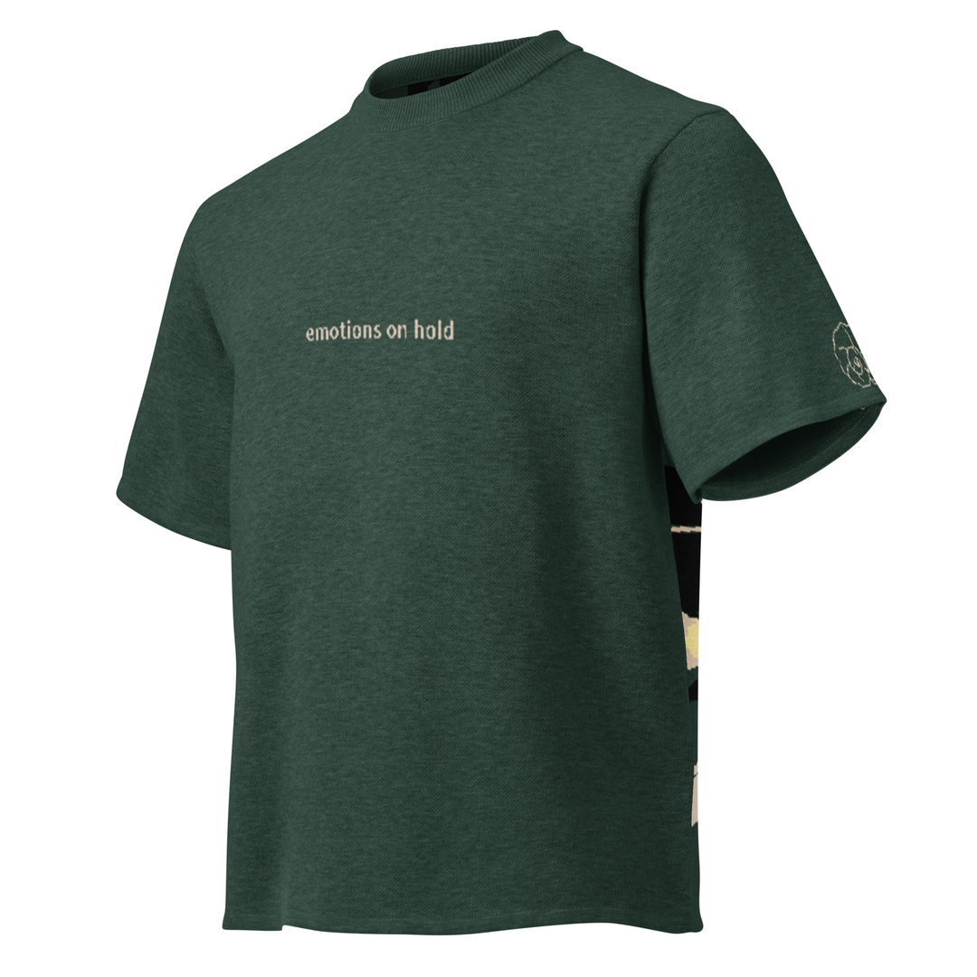 Unisex Knit Tee EMOTIONS ON HOLD in Pine | Limited #022