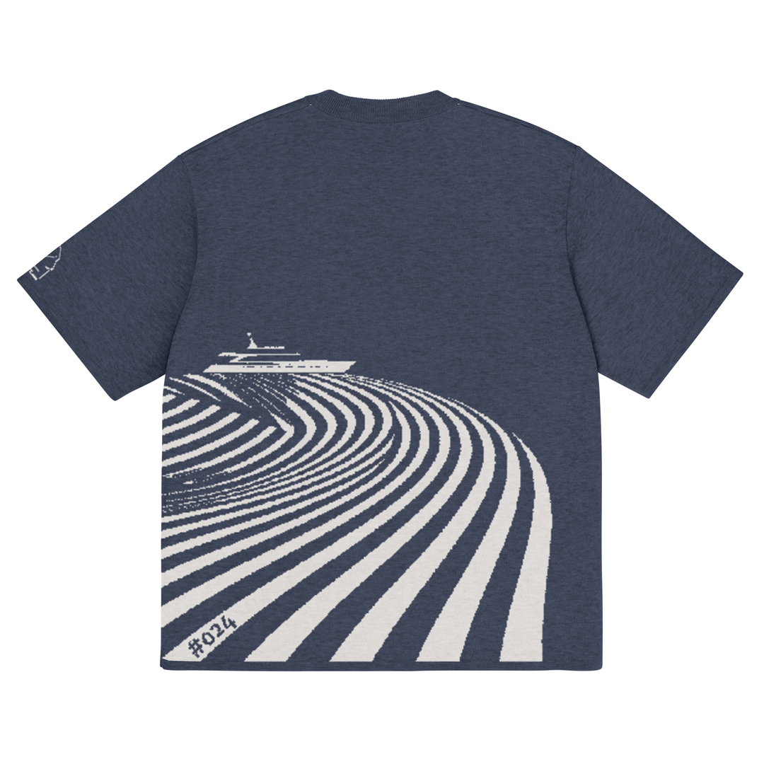 Unisex Knit Tee LIFE DECISIONS in Navy | Limited #024