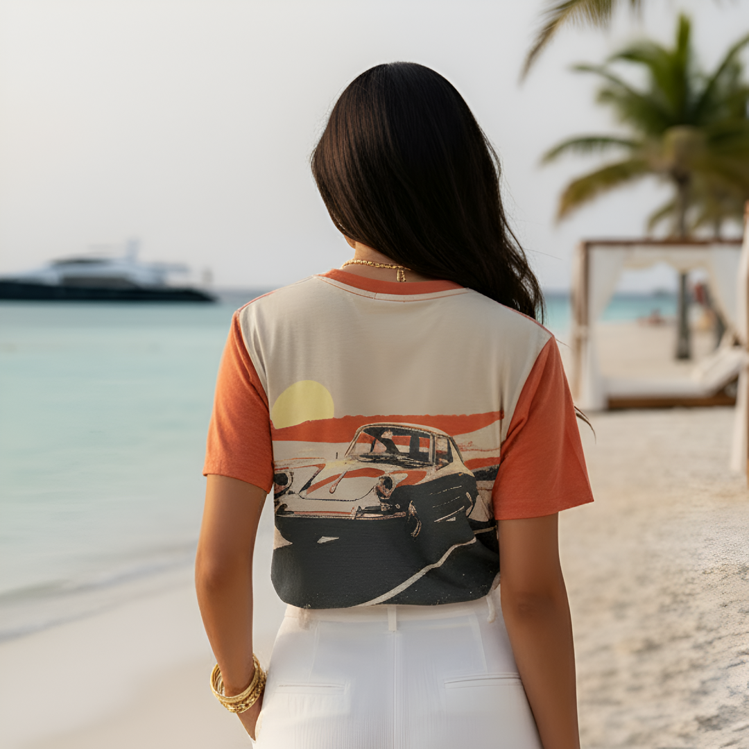 Unisex Knit Tee RISKY in Burn Orange | Limited #021