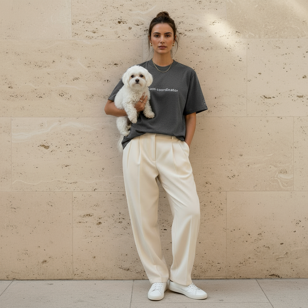 Knit Tee CHAOS COORDINATOR in Charcoal | Limited #011