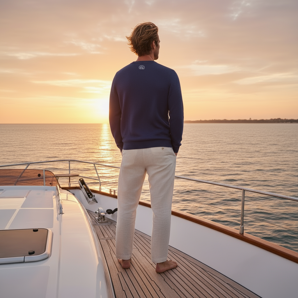 Unisex Knit Sweater SAIL FREE in Navy | Limited #028