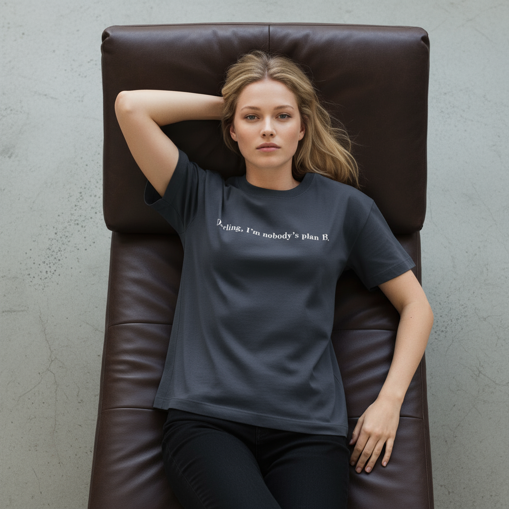 Oversized Tee NO PLAN B in Off-Black | Limited #001