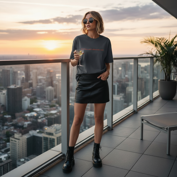 Oversized Tee POOR BOYS in Off-Black | Limited #009