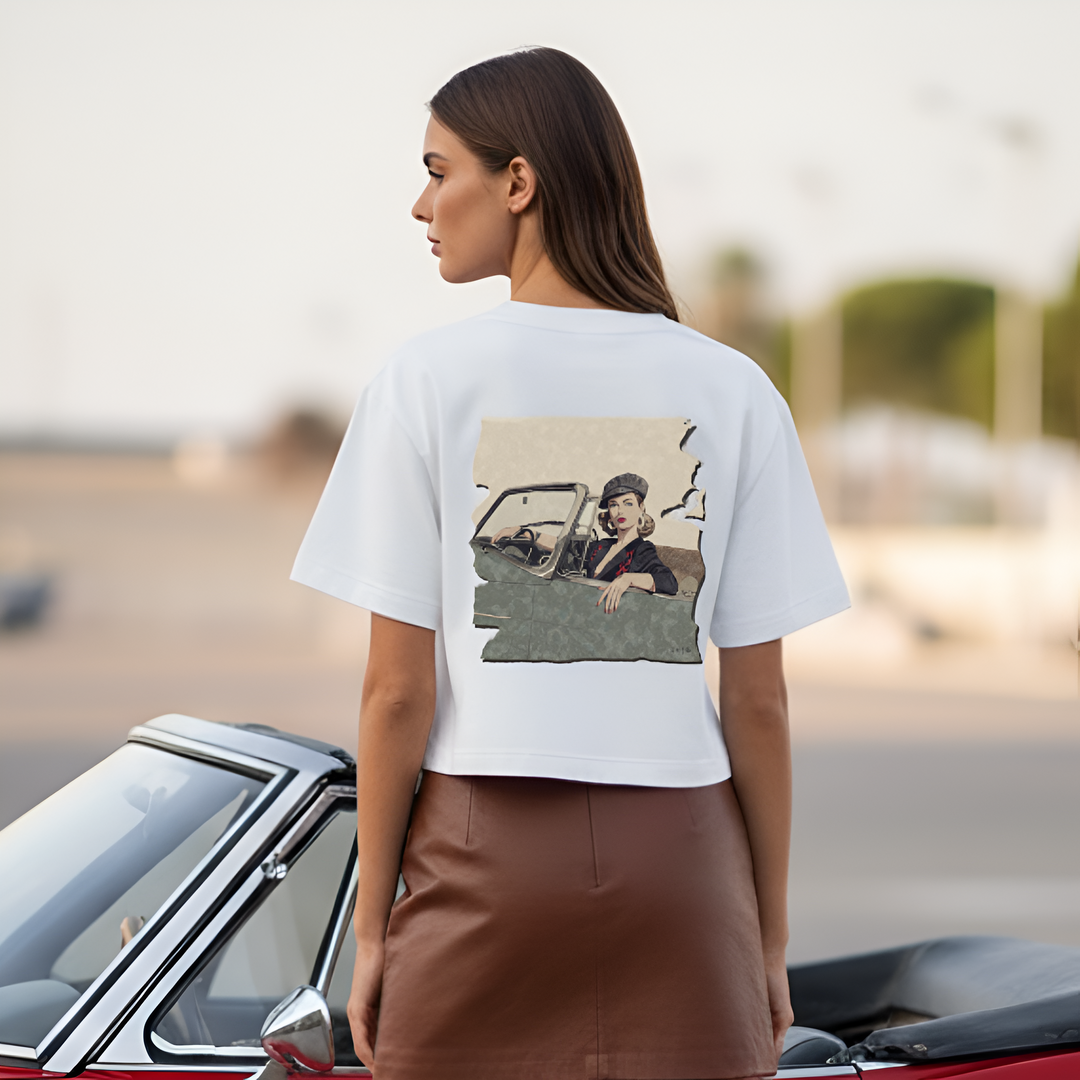 Crop Top Tee CABRIO MOOD in Off-White | Limited #019