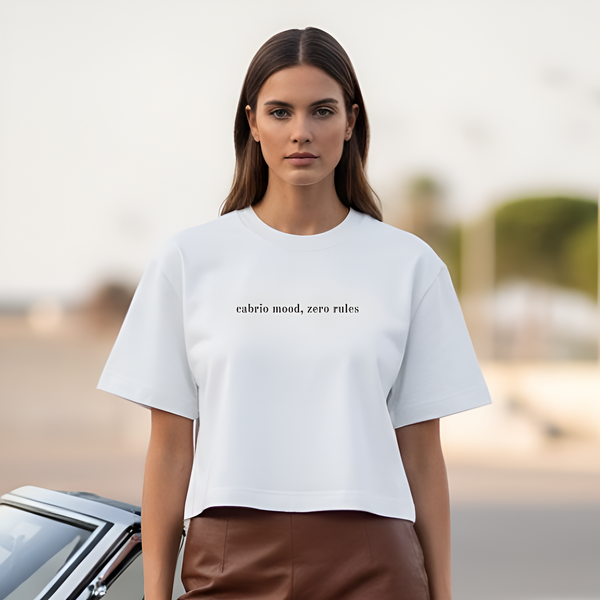 Crop Top Tee CABRIO MOOD in Off-White | Limited #019