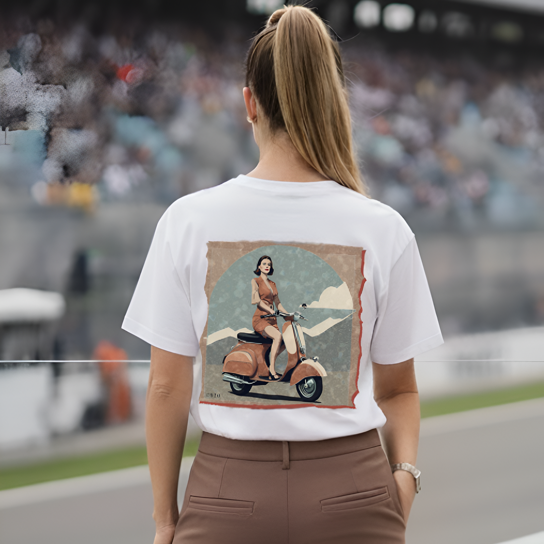 Oversized Tee TOO FAST TO CATCH in Off-White | Limited #010