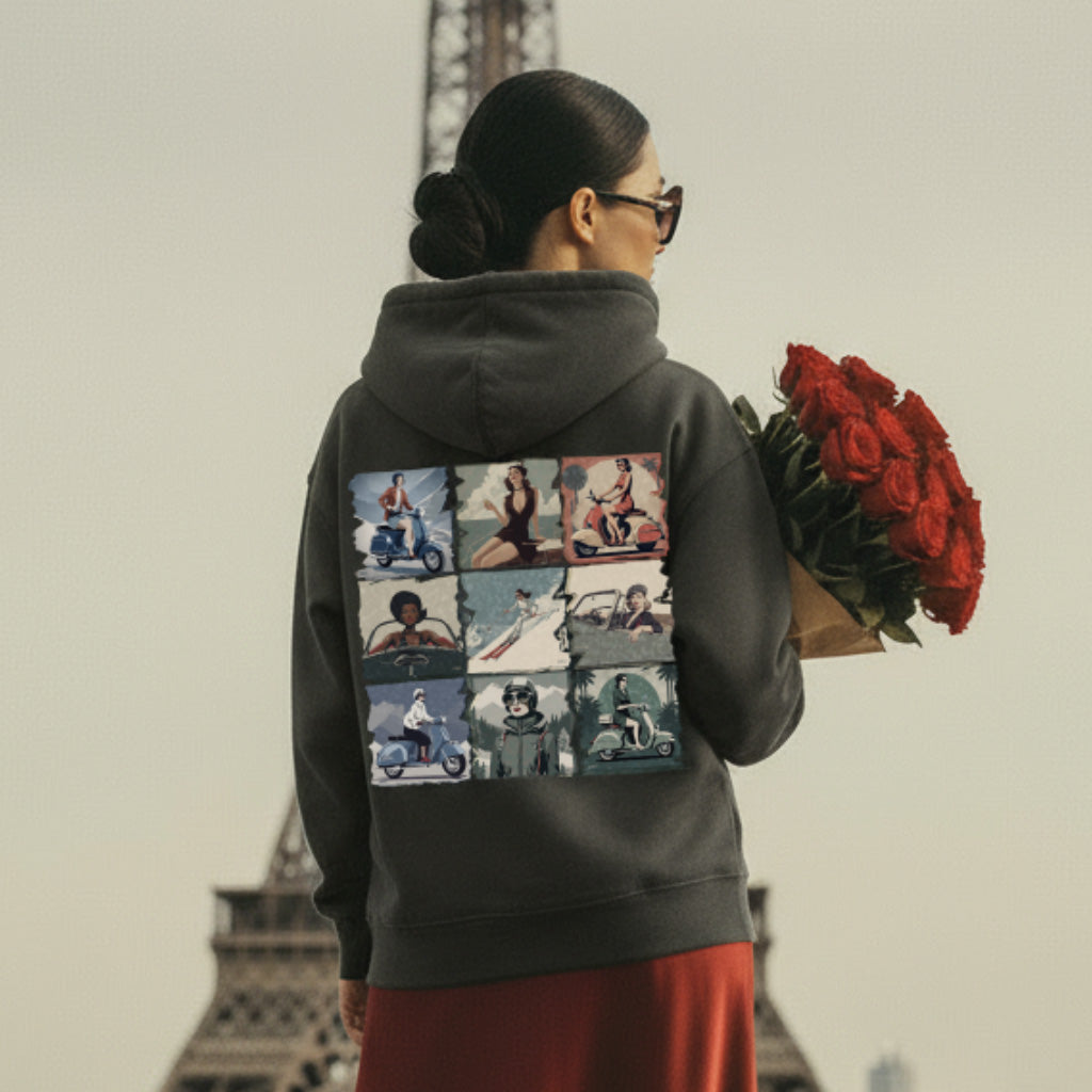 Oversized Hoodie NINE STORIES in Off-Black