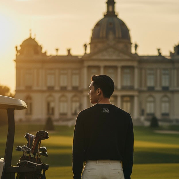 Unisex Knit Sweater GOLF EDGE in Black | Limited #027