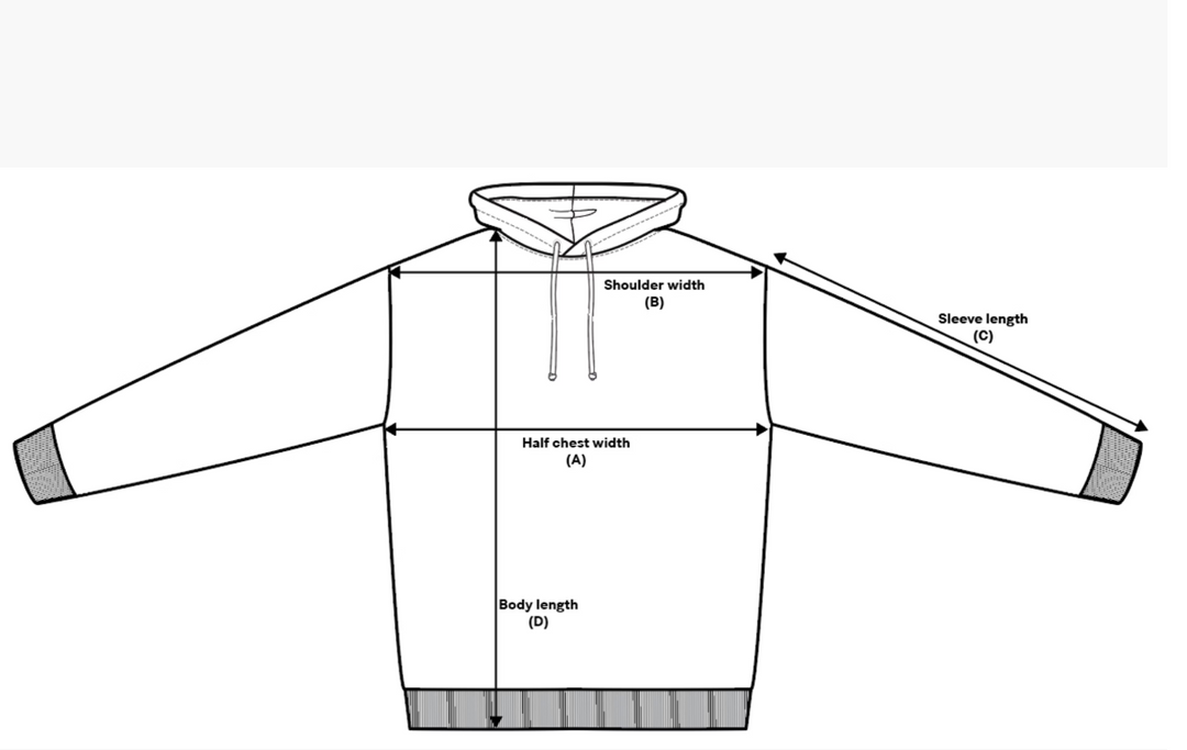 Oversized Hoodie RED FLAG in Off-Black | Limited #006