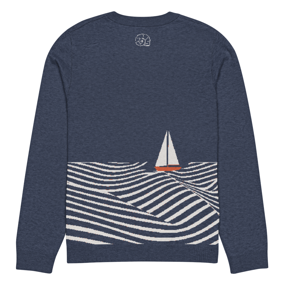 Unisex Knit Sweater SAIL FREE in Navy | Limited #028