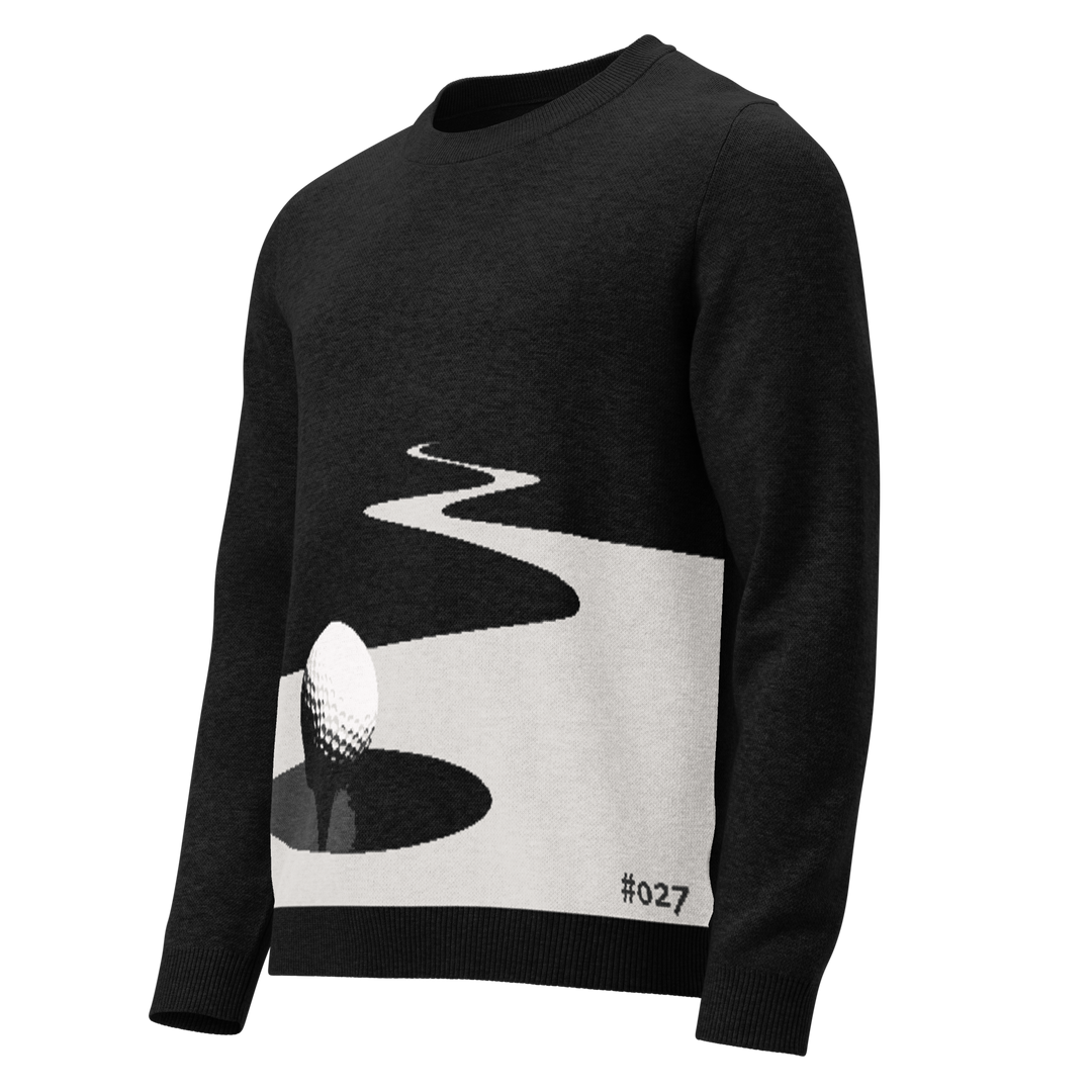 Unisex Knit Sweater GOLF EDGE in Black | Limited #027