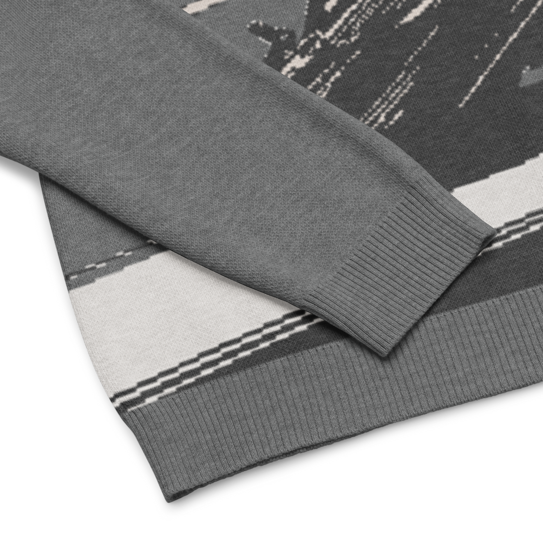 Unisex Knit Sweater MOTO RUSH in Dark Grey | Limited #029