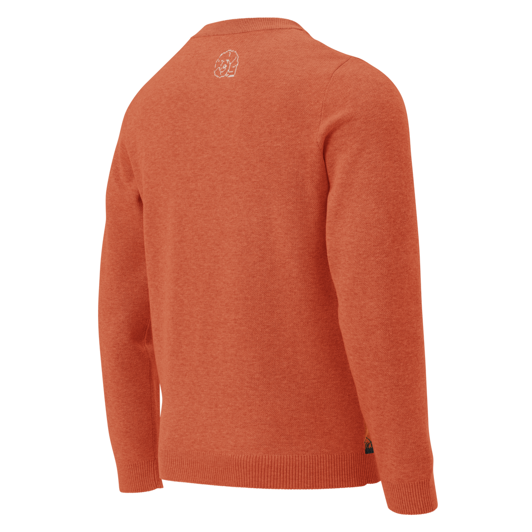 Unisex Knit Sweater SUNSET RIDE in Burn Orange | Limited #026