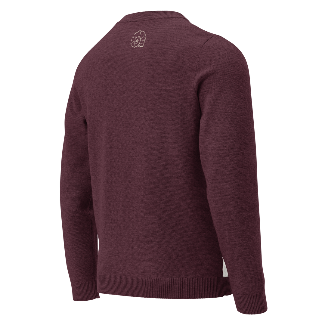 Unisex Knit Sweater WINE TO ASSETS in Burgundy | Limited #012
