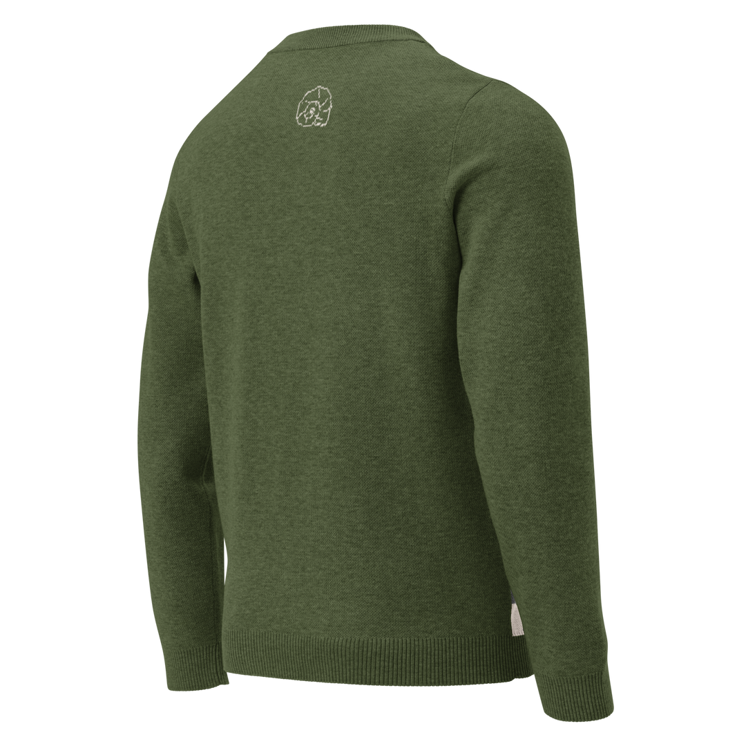 Unisex Knit Sweater PINNACLE SPIRIT in Olive | Limited #020