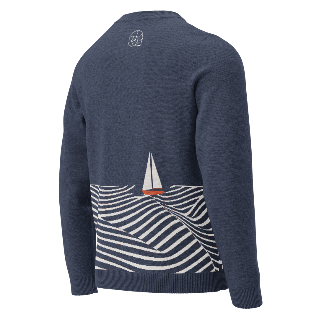 Unisex Knit Sweater SAIL FREE in Navy | Limited #028