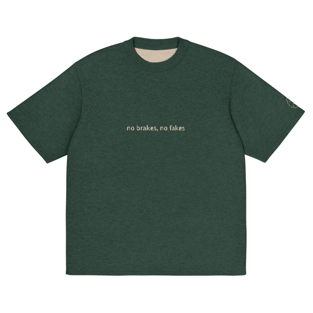 Knit Tee NO BRAKES in Pine | Limited #007