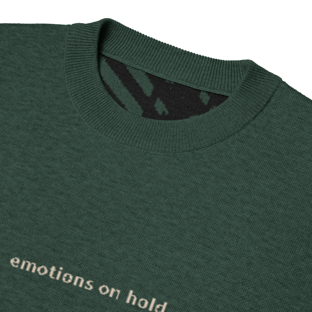 Unisex Knit Tee EMOTIONS ON HOLD in Pine | Limited #022