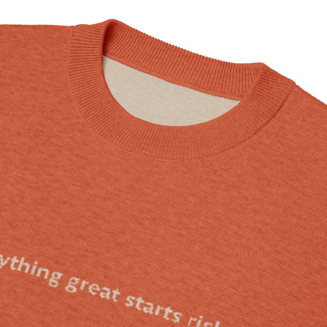 Unisex Knit Tee RISKY in Burn Orange | Limited #021