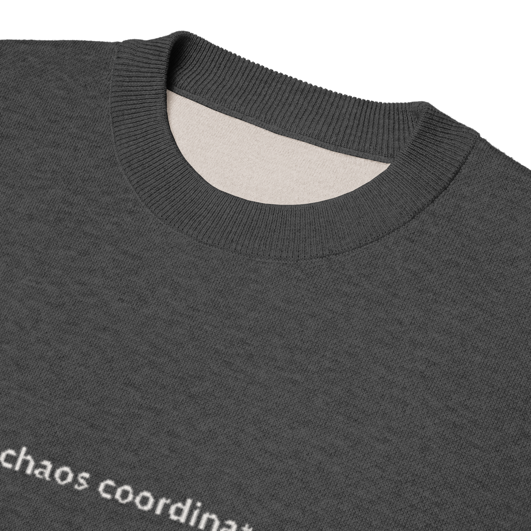 Knit Tee CHAOS COORDINATOR in Charcoal | Limited #011