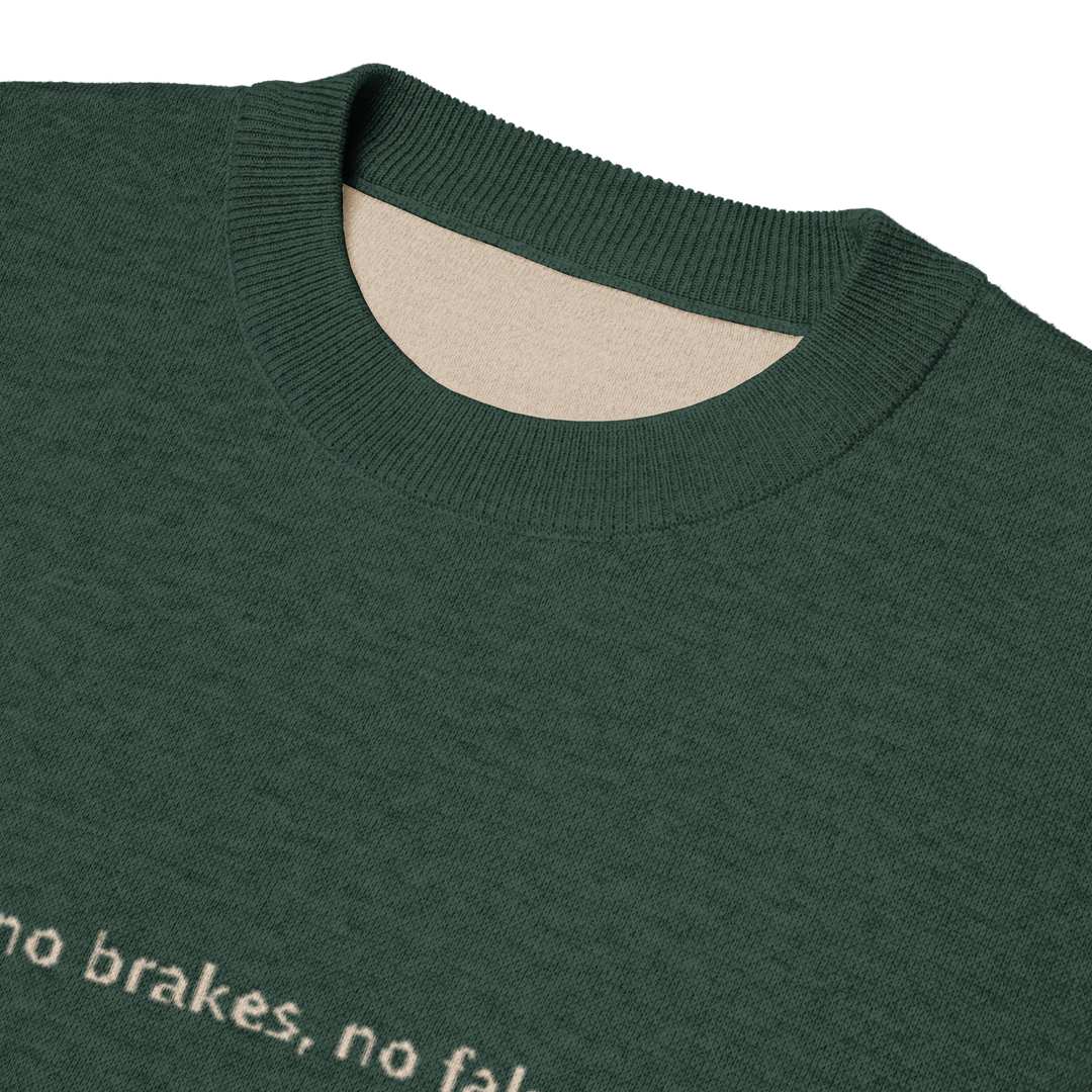 Knit Tee NO BRAKES in Pine | Limited #007