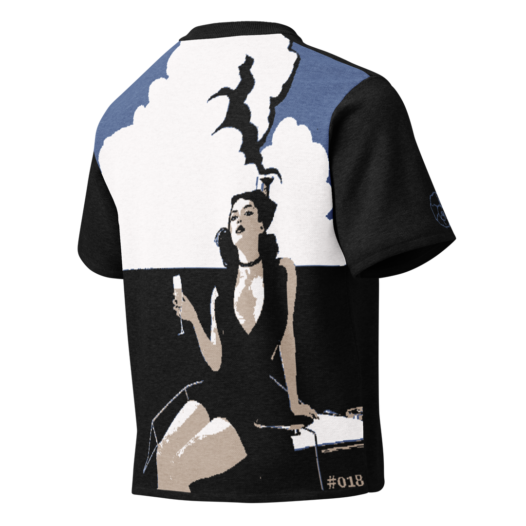 Unisex Knit Tee ZERO APOLOGIES in Black | Limited #018