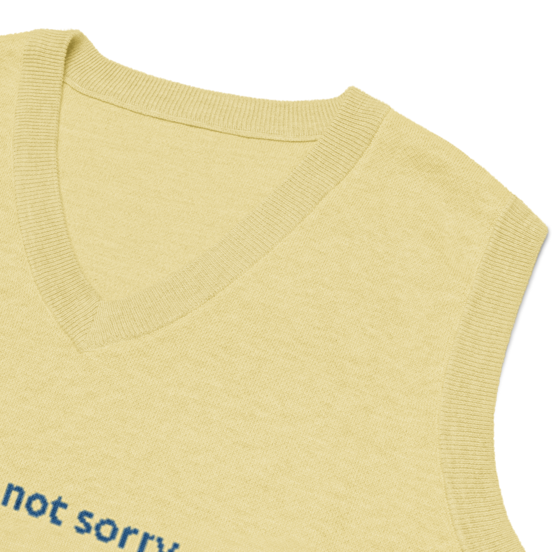 Knit Vest SORRY NOT SORRY in Mellow | Limited #013