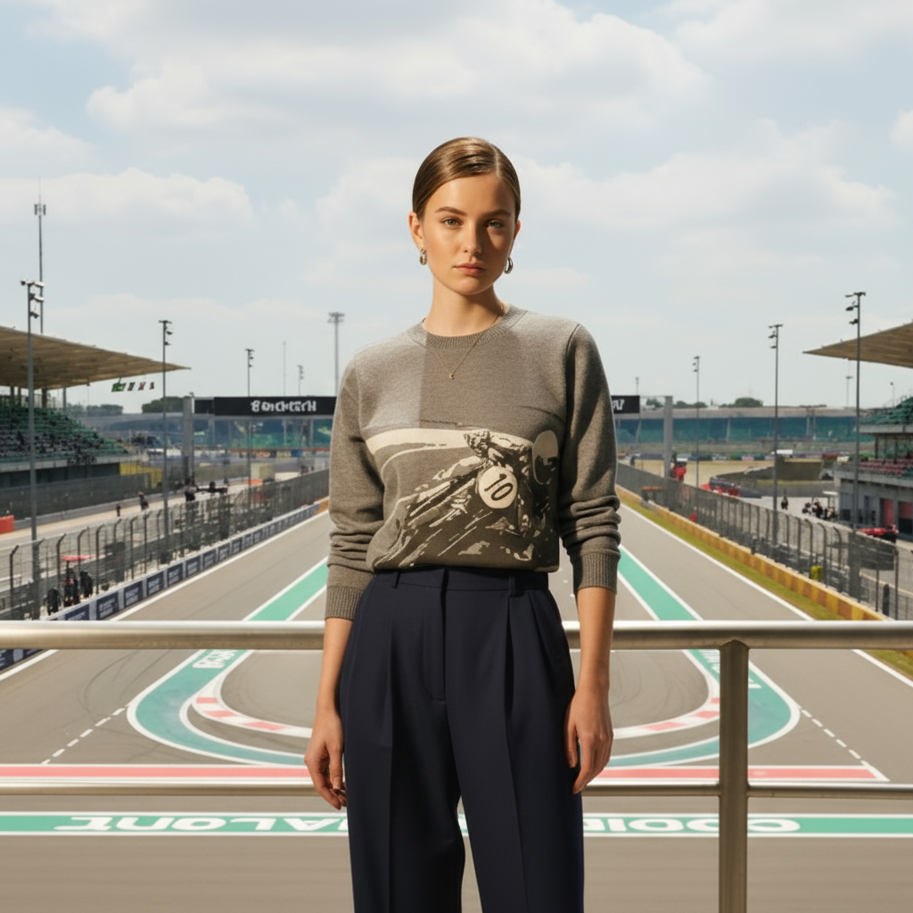 Unisex Knit Sweater MOTO RUSH in Dark Grey | Limited #029