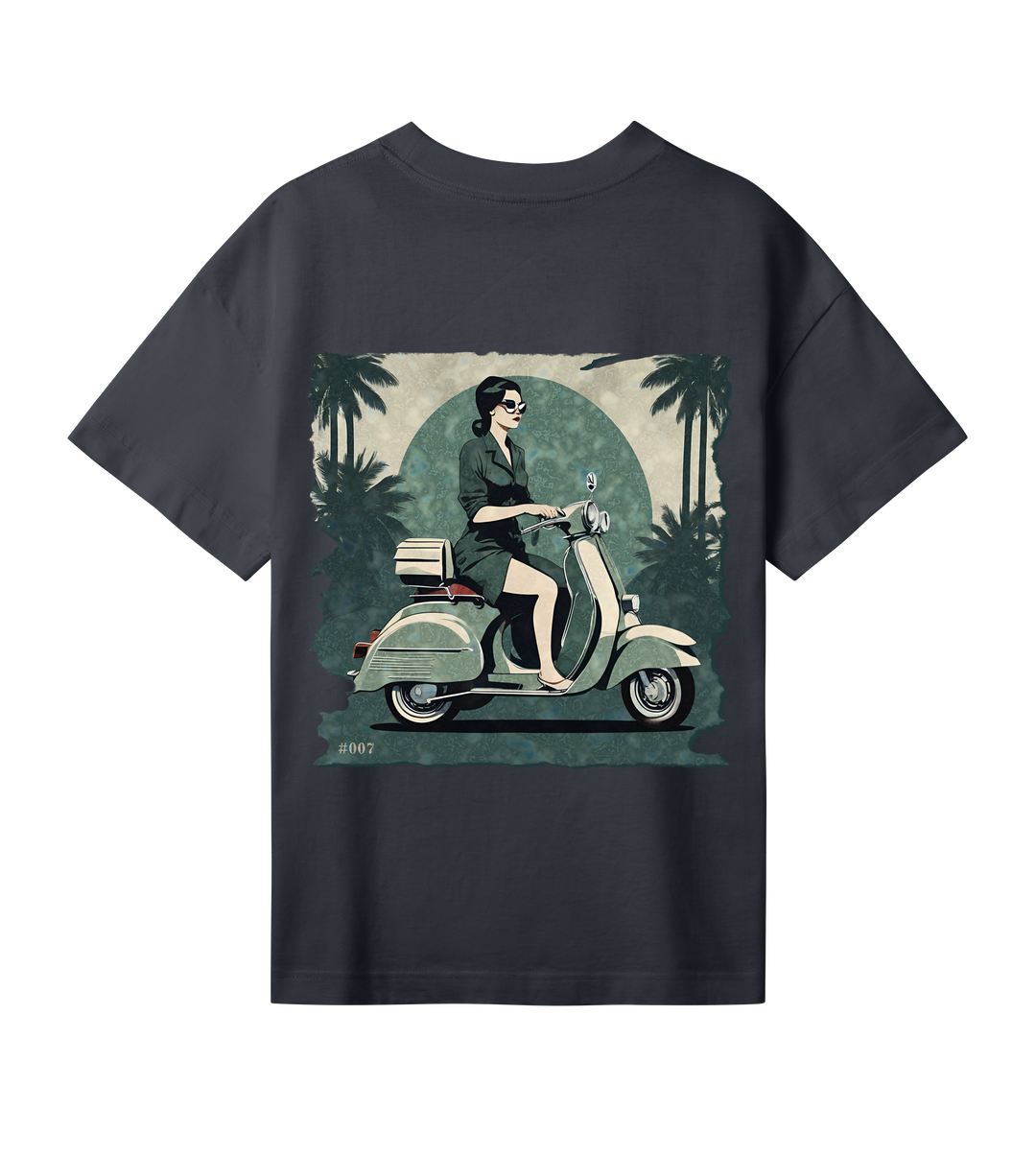 Oversized Tee NO BRAKES in Off-Black | Limited #007