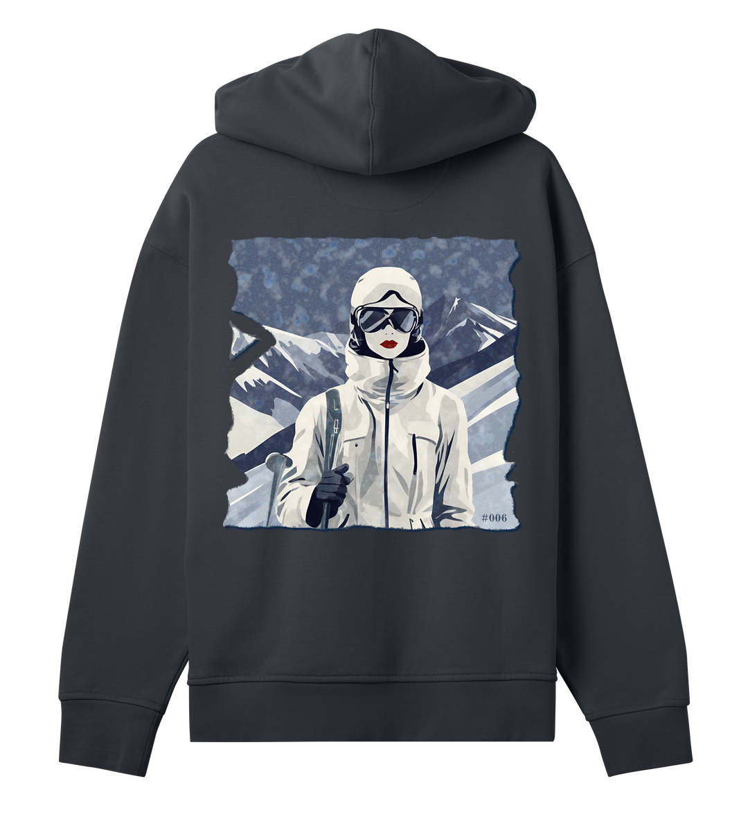 Oversized Hoodie RED FLAG in Off-Black | Limited #006