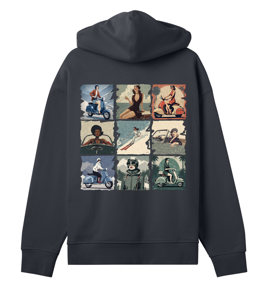 Oversized Hoodie NINE STORIES in Off-Black