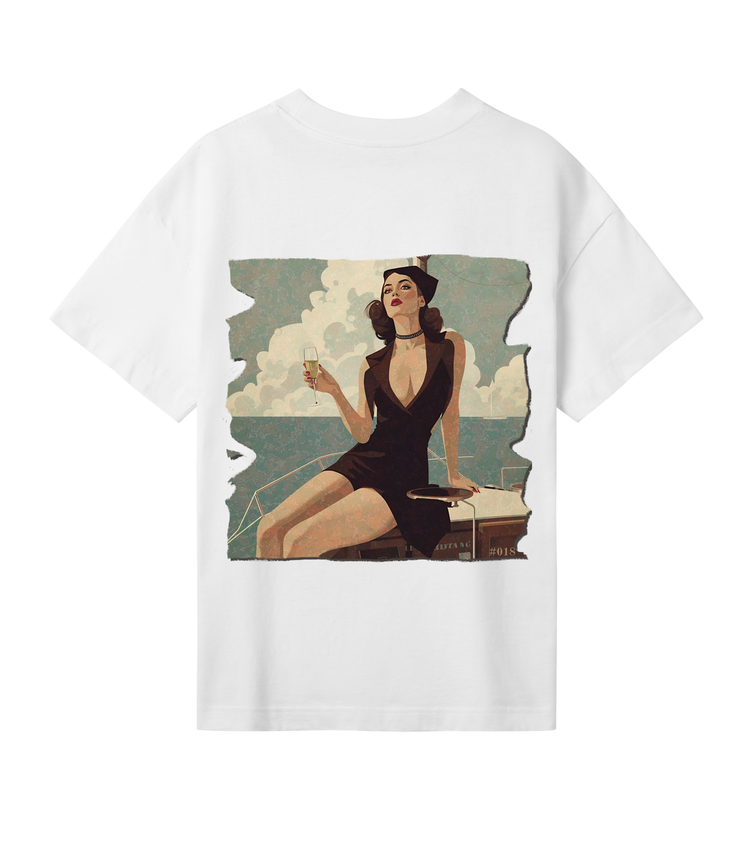 Oversized Tee GLAM VIBE in Off-White | Limited #018