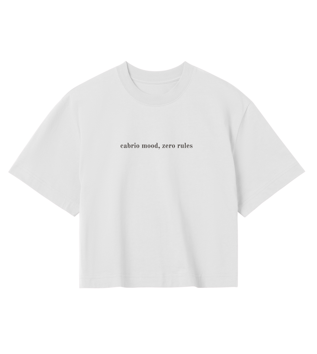 Crop Top Tee CABRIO MOOD in Off-White | Limited #019