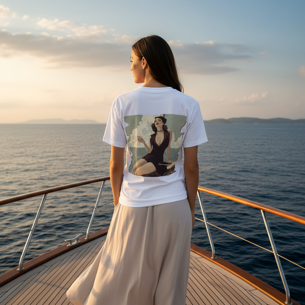 Oversized Tee GLAM VIBE in Off-White | Limited #018